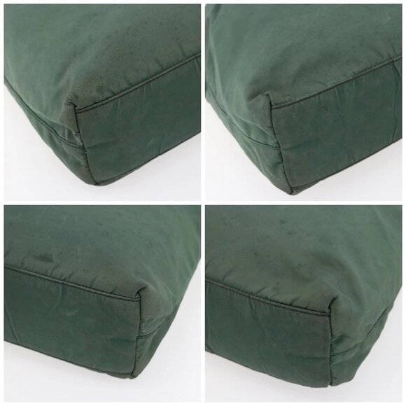 PRADA Tote Bag Nylon Khaki Silver Auth bs31174 - Picture 16 of 16